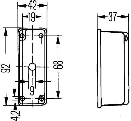 HELLA 2XS 005 020-057 Umrissleuchte