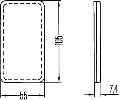 HELLA 8RB 004 713-001 Rückstrahler