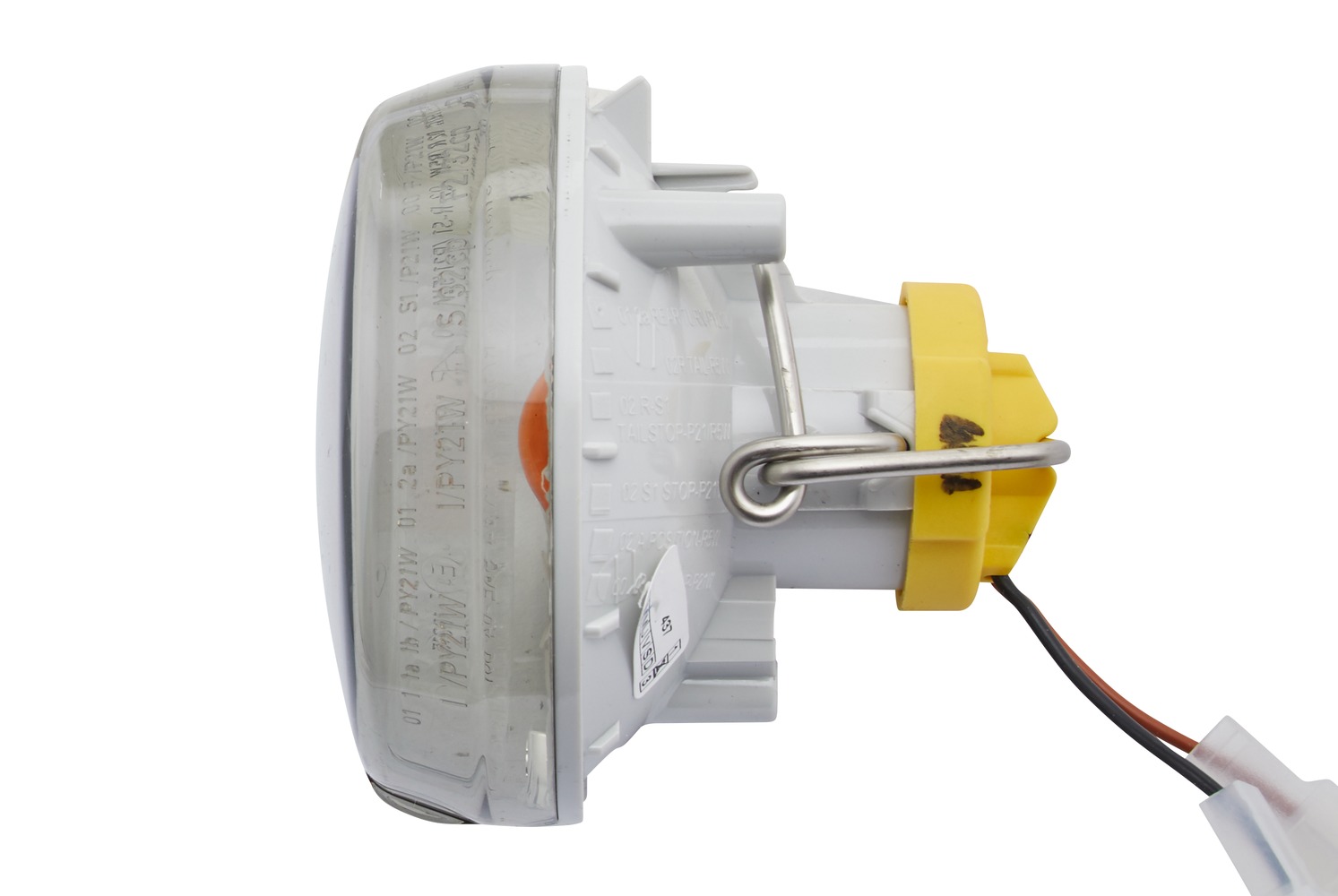 HELLA 2BA 965 039-021 Blinkleuchte - 12V - Einbau - Lichtscheibenfarbe: grau - Kabel: 100mm - hinten