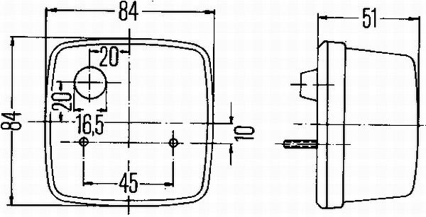 HELLA 2SW 003 014-131 Heckleuchte