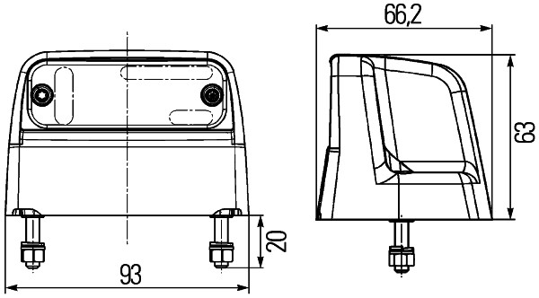 HELLA 2KA 012 271-031 Kennzeichenleuchte