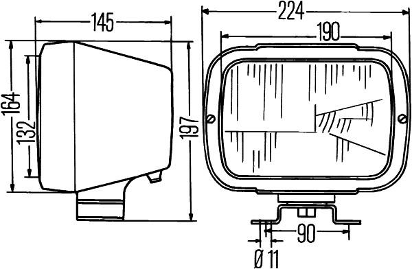 HELLA 1AE 004 234-001 Hauptscheinwerfer