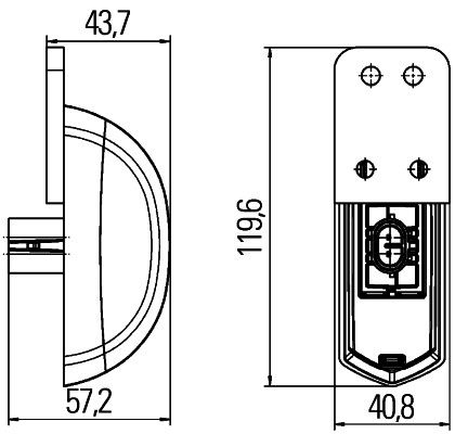 HELLA 2XS 205 020-151 Umrissleuchte