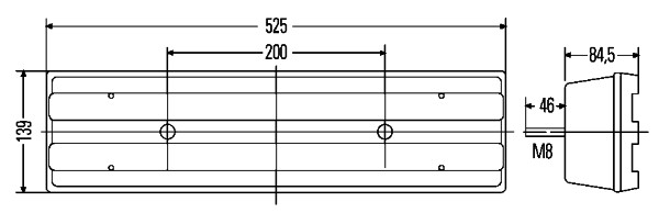 HELLA 2VD 007 500-221 Heckleuchte