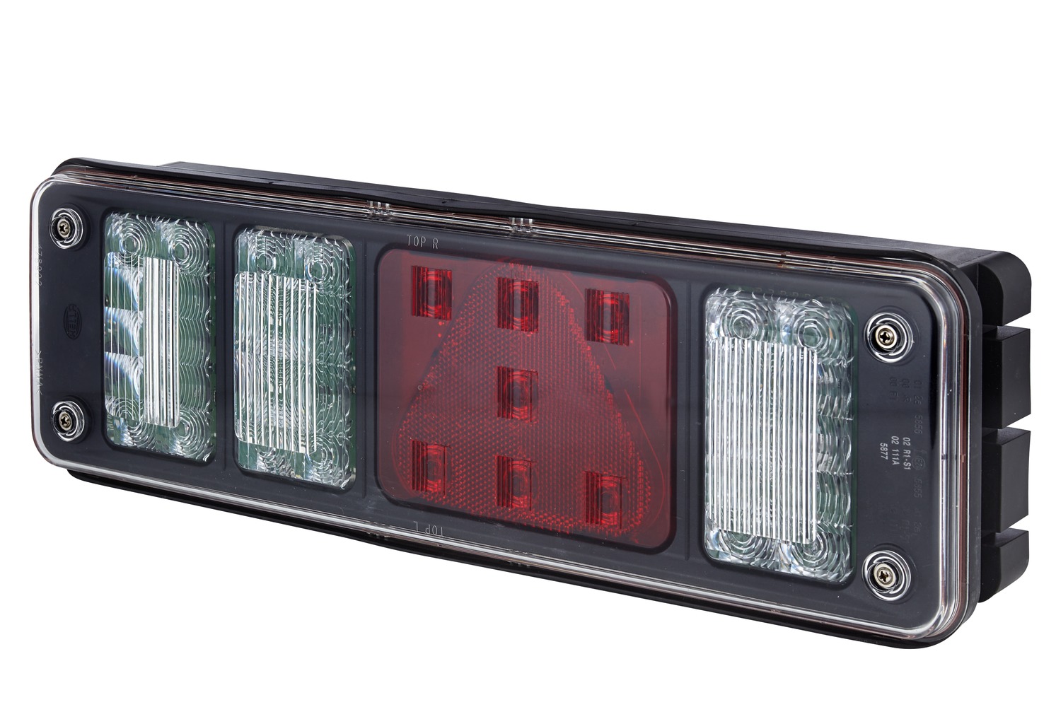 HELLA 2VP 340 960-281 Heckleuchte - LED - 24V - rechteckig - Anbau - Stecker: DIN-Bajonett 1 x 7/Sup