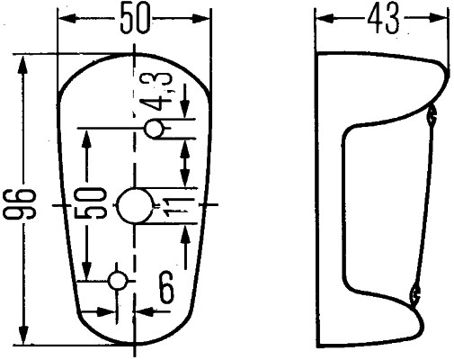 HELLA 2BA 001 248-001 Blinkleuchte - Anbau - Lichtscheibenfarbe: gelb - links/rechts/vorne und hinte