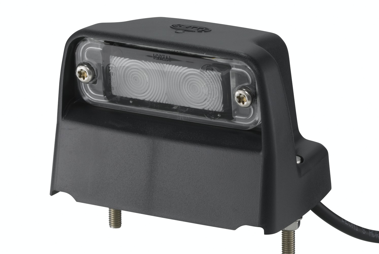 HELLA 2KA 012 271-081 Kennzeichenleuchte - 12/24V - Anbau - Kabel: 2000mm - 2-polig