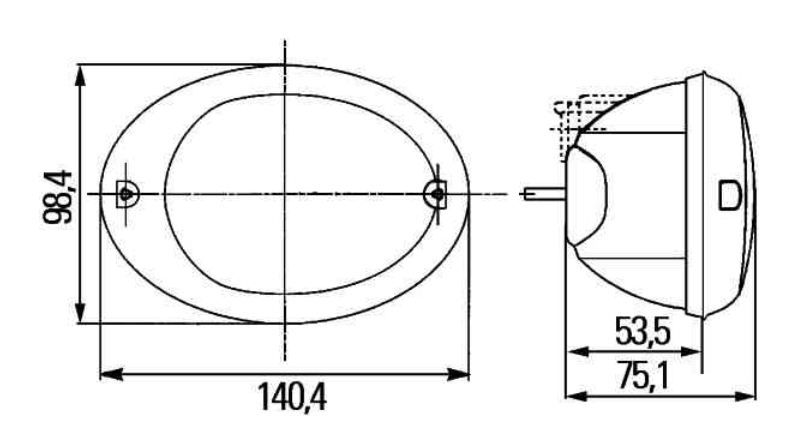 HELLA 2SB 343 130-757 Heckleuchte mit Schlusslicht und Bremslicht