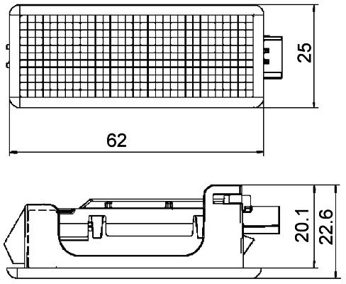HELLA 2XT 010 622-111 Einstiegsleuchte