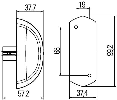 HELLA 2XS 205 020-051 Umrissleuchte