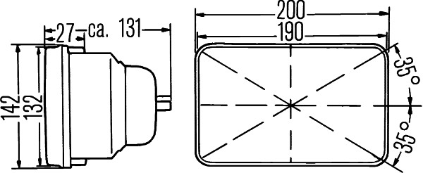 HELLA 1AE 003 427-021 Scheinwerfereinsatz, Hauptscheinwerfer