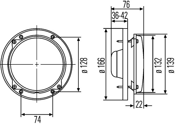 HELLA 1A3 996 162-071 Hauptscheinwerfer