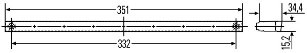 HELLA 2DA 007 421-001 Zusatzbremsleuchte - Matrix - 12V - Einbau - Lichtscheibenfarbe: rot - hinten
