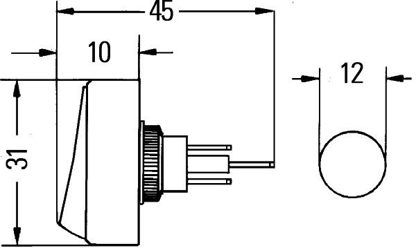 HELLA 6EH 007 946-001 Schalter mit Stecker