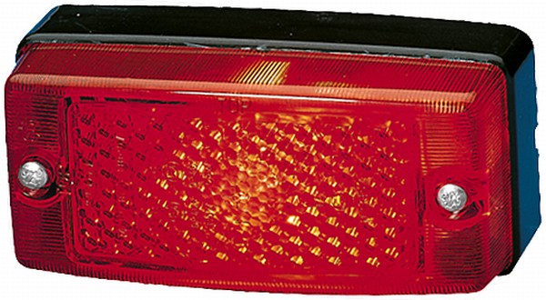 HELLA 2TM 004 361-021 Schlussleuchte - 12/24V - Anbau/PG-Verschraubung - Lichtscheibenfarbe: rot - l