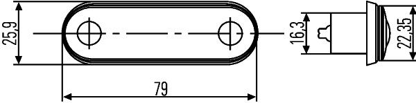 HELLA 2XA 959 790-411 Umrissleuchte