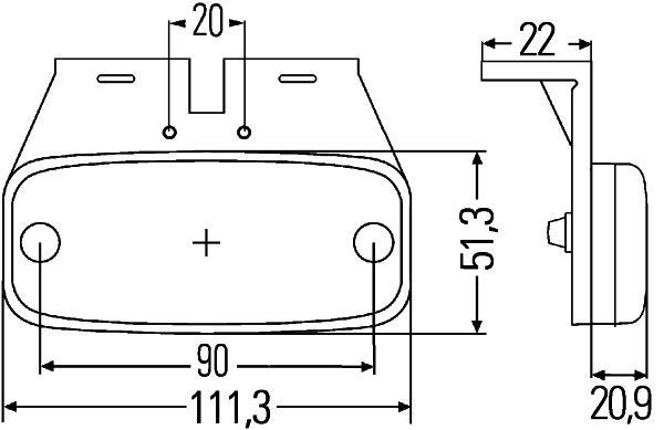 HELLA 2PS 345 600-157 Seitenmarkierungsleuchte