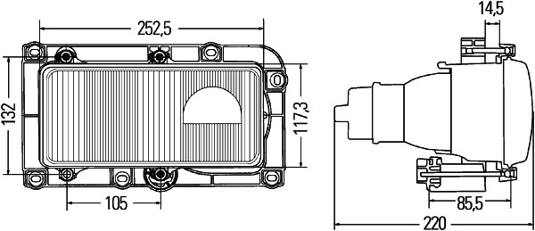 HELLA 1DL 007 872-047 Hauptscheinwerfer