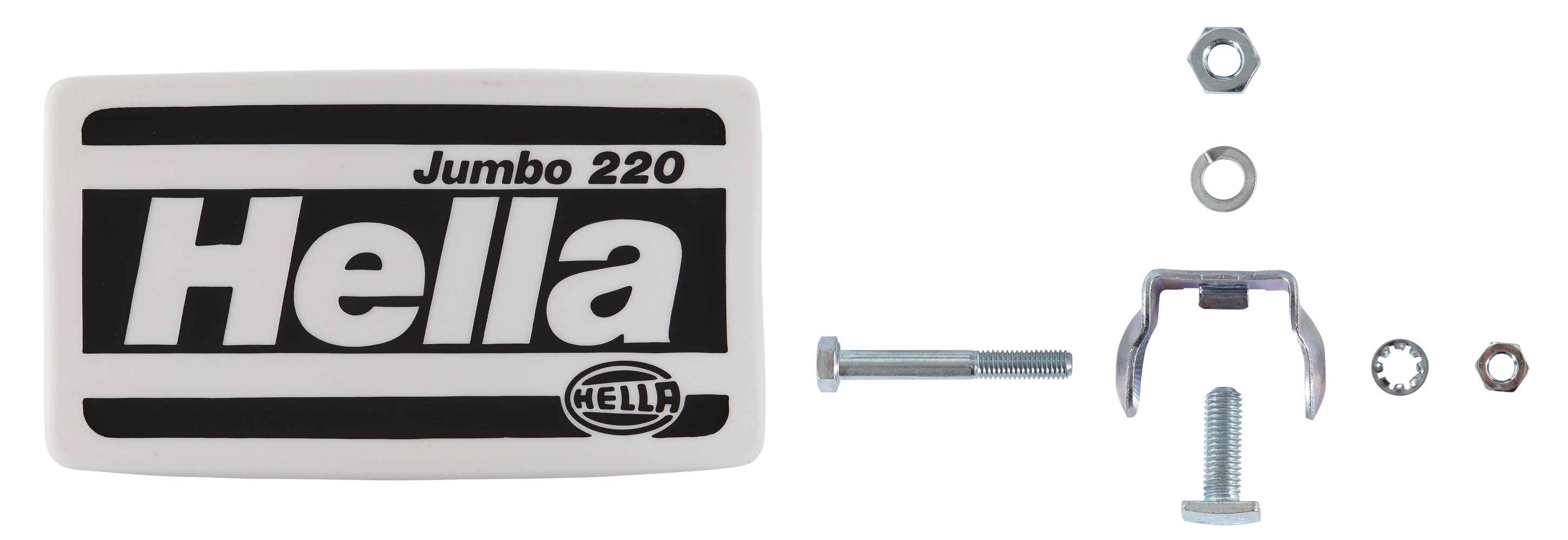 HELLA 1NE 006 300-101 Halogen-Nebelscheinwerfer - Jumbo 220 - 12/24V - Anbau - Lichtscheibenfarbe: g