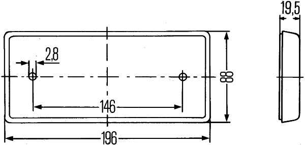 HELLA 8RA 003 734-101 Rückstrahler