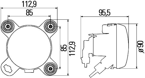 HELLA 1K0 247 043-021 Fernscheinwerfer