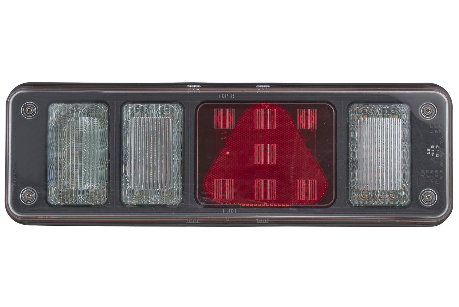 HELLA 2VP 340 960-281 Heckleuchte - LED - 24V - rechteckig - Anbau - Stecker: DIN-Bajonett 1 x 7/Sup