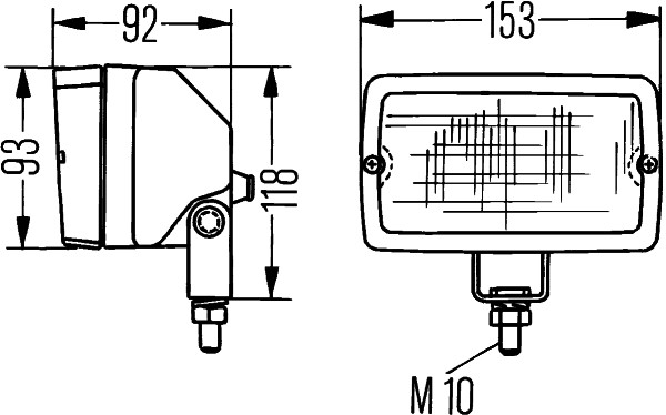 HELLA 1GA 005 060-001 Arbeitsscheinwerfer für Anbau