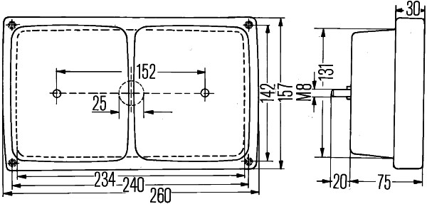 HELLA 2SD 004 431-011 Heckleuchte
