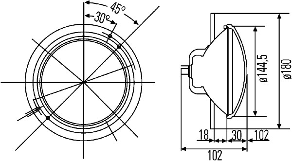 HELLA 1A3 003 370-041 Hauptscheinwerfer
