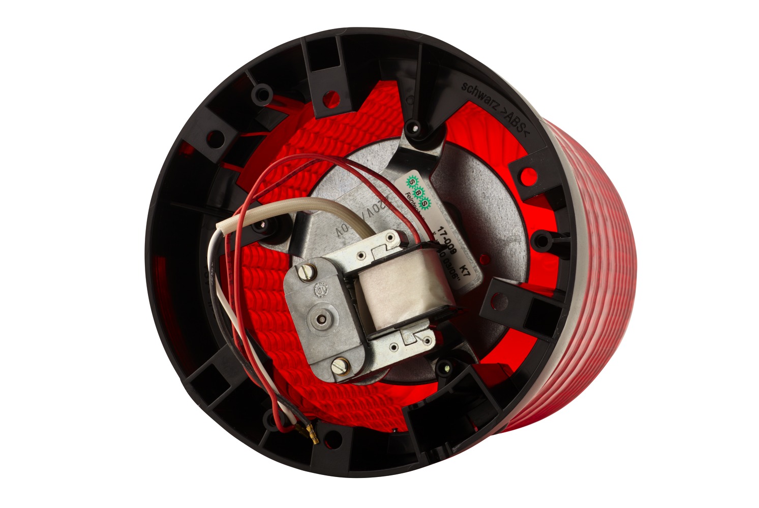 HELLA 2RL 008 064-001 Halogen-Rundumkennleuchte - KL 7000 - 230V - rot - Anbau/geschraubt - rot