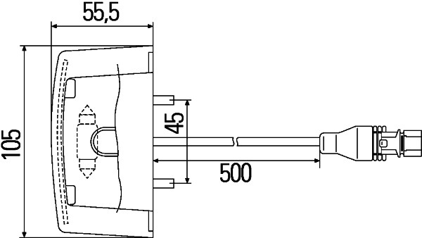 HELLA 2KA 340 828-001 Kennzeichenleuchte