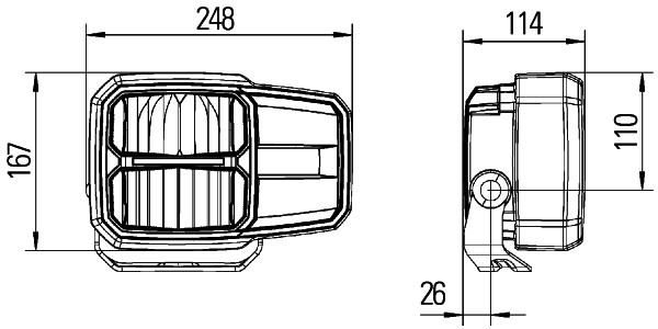 HELLA 1EE 996 374-021 LED-Hauptscheinwerfer - C140 - 12/24V - Anbau - rechts