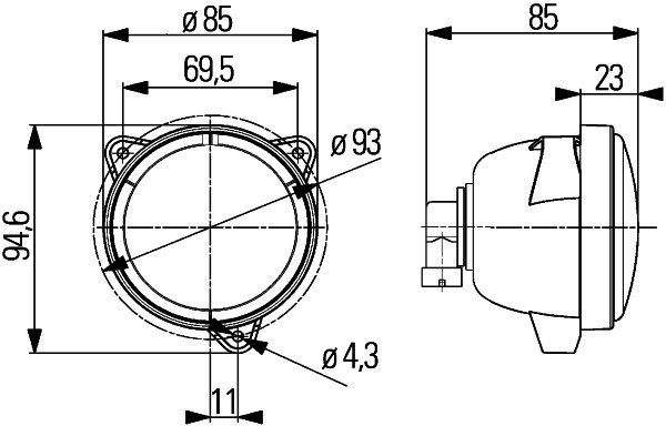 HELLA 1G0 996 176-061 Arbeitsscheinwerfer