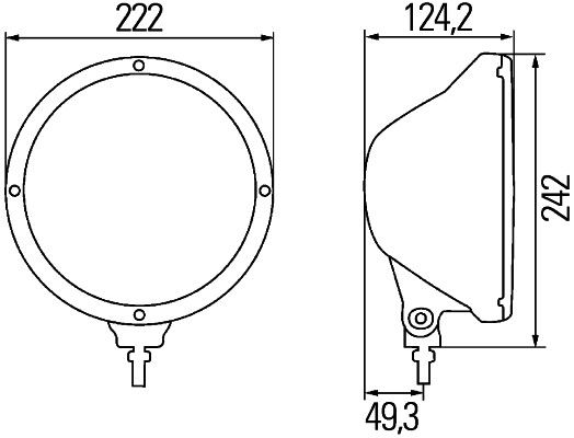 HELLA 1F8 009 797-121 Fernscheinwerfer mit Fernlicht und Positionslicht